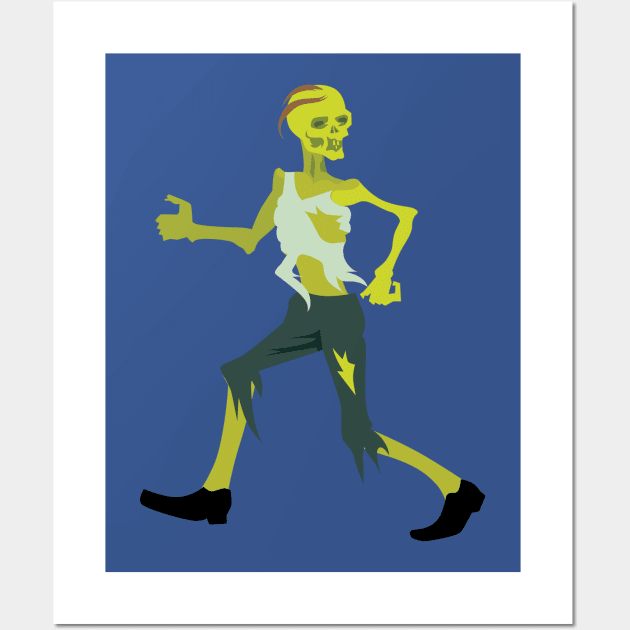 Halloween Hesitant Zombie Wall Art by holidaystore